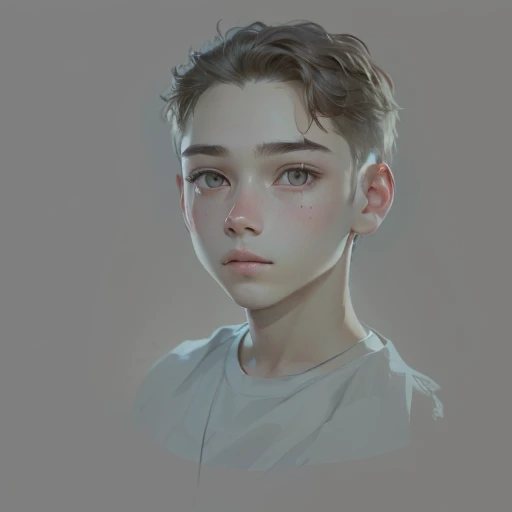 a close up of a drawing of a person with a red eye, soft portrait, digital sketch, quick sketch, portrait of a small character, halfbody portrait, boy with neutral face, portrait study, digital portrait, humanoid portrait, face study, 2d portrait, digital drawing, stylized portrait, portrait a 1 5 - year - old boy