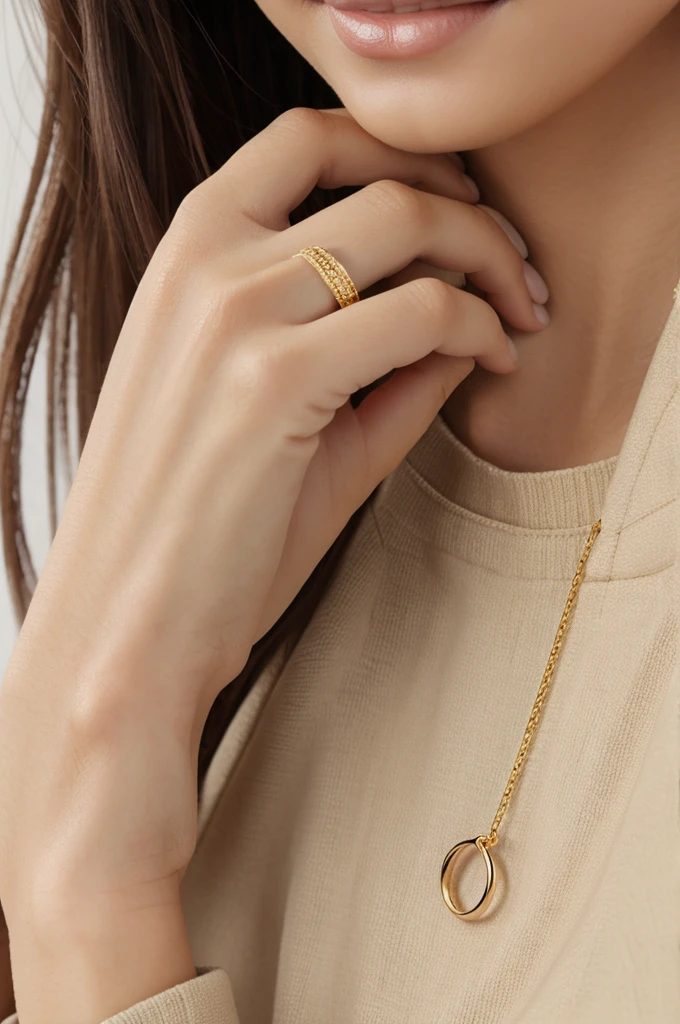 Female degree ring in gold 

