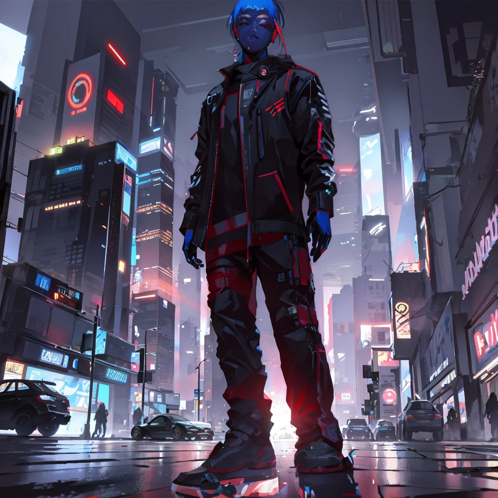 Change background cyberpunk reality 8k