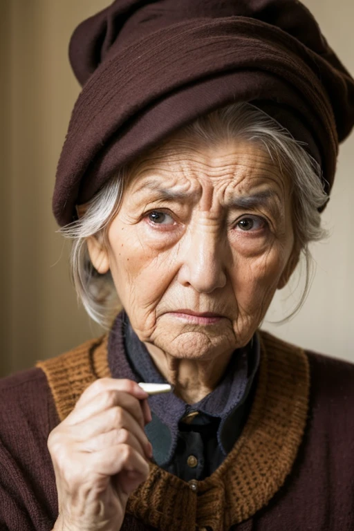 Frowning old lady