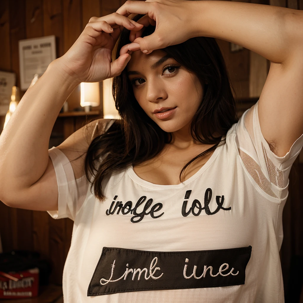 Sexy woman with writing "Uncle B"