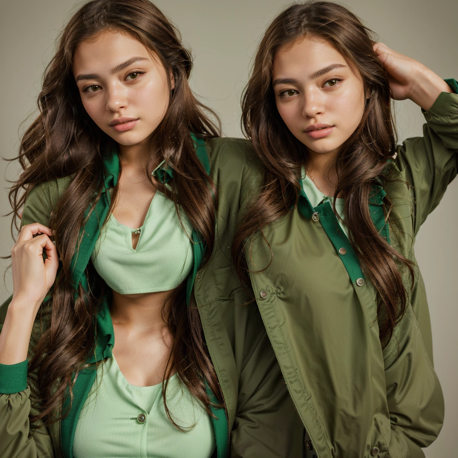 arafa woman with long brown hair wearing a green jacket, retrato sophie mudd, nodded, cerveja madison girl portrait, cerveja madison, isabela moner, close up of the head, professional foto, headshot portrait, girl in suit, foto de perfil com headshot, photo of young man, headshot, Olivia&#39;s fault, closeup impressionante, headshot, violet myers