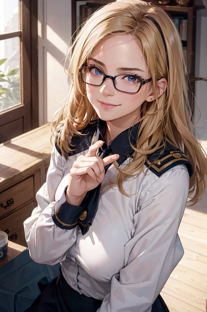 masterpiece, 最high quality, high quality, High resolution, high quality texture, high quality shadows, High resolution, Beautiful details, Detailed CG, Detailed Texture, Realistic representation of face, Realistic, colorful, delicate, Cinematic Light, Side light, Lens flare, Ray Tracing, sharp concentrated, (1 Girl,concentrated:1.3), ( Intricate details, compensate, PureErosFaceV1:0.5), (細部まで美しいdelicateな顔, 緻密で美しいdelicateな瞳, Perfect Facial Proportions, Dense skin, Optimal ratio of four fingers to one thumb, Arms under chest, Modest chest, Wide Hips, Smooth upper abdomen, Tilt,Without hands, 30 years old,Blue Eyes,Glasses, Study,Office Lady, naval officer uniform,Glasses,Black Stockings,machine,adultery,house wife,curvy,supright straddle, bich, sweat,missionary,seductive gaze, the gaze of true love, lips of temptation, A look full of compassion ,a smile full of love, i love you, Acting lovey-dovey, air fortress hair, blonde hair,