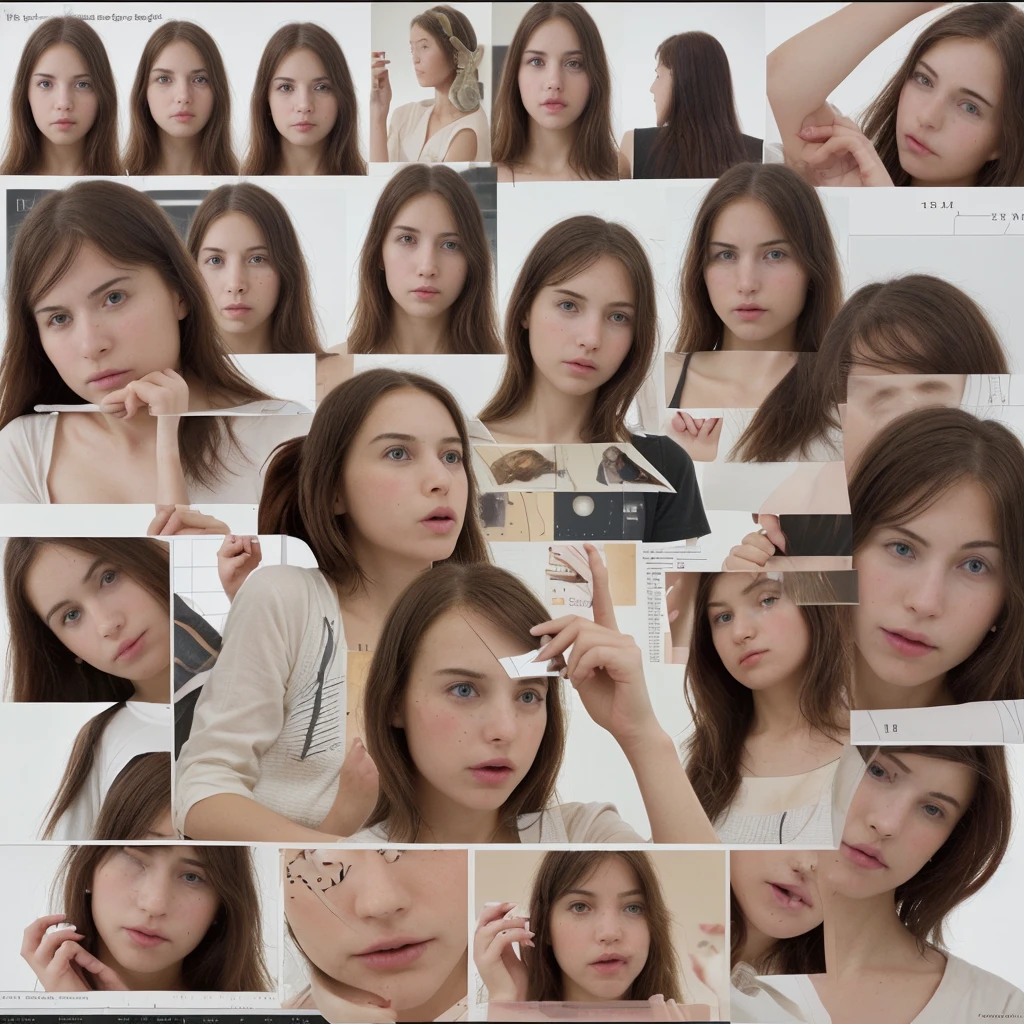 Make me a collage about it "difference calculation"l at least seven images