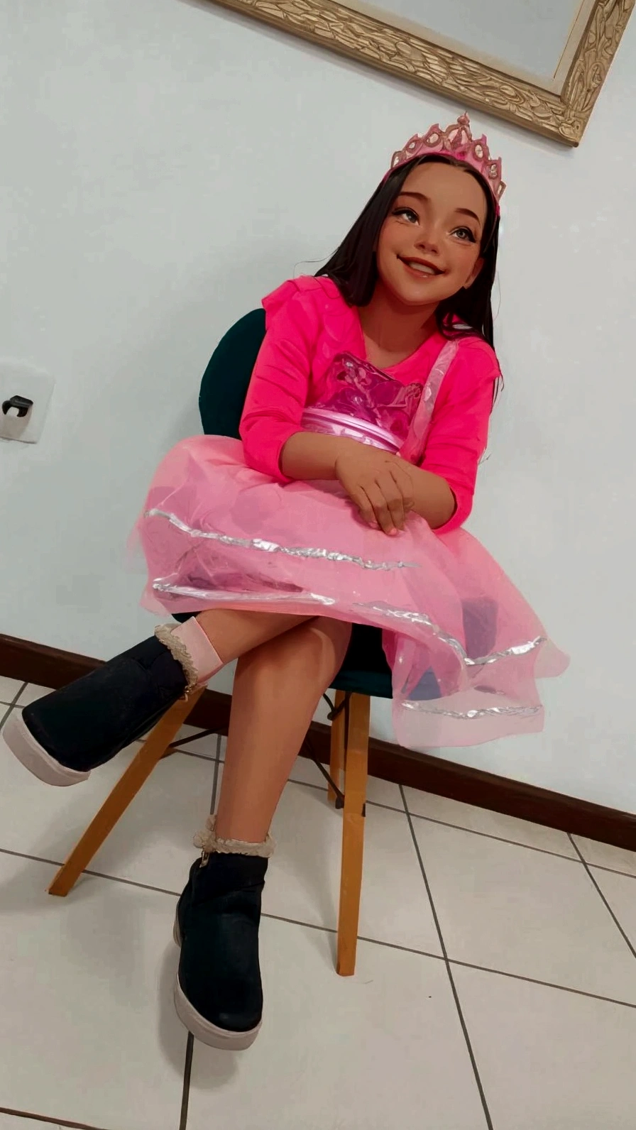 6 YEAR OLD GIRL, LONG HAIR, SMILING