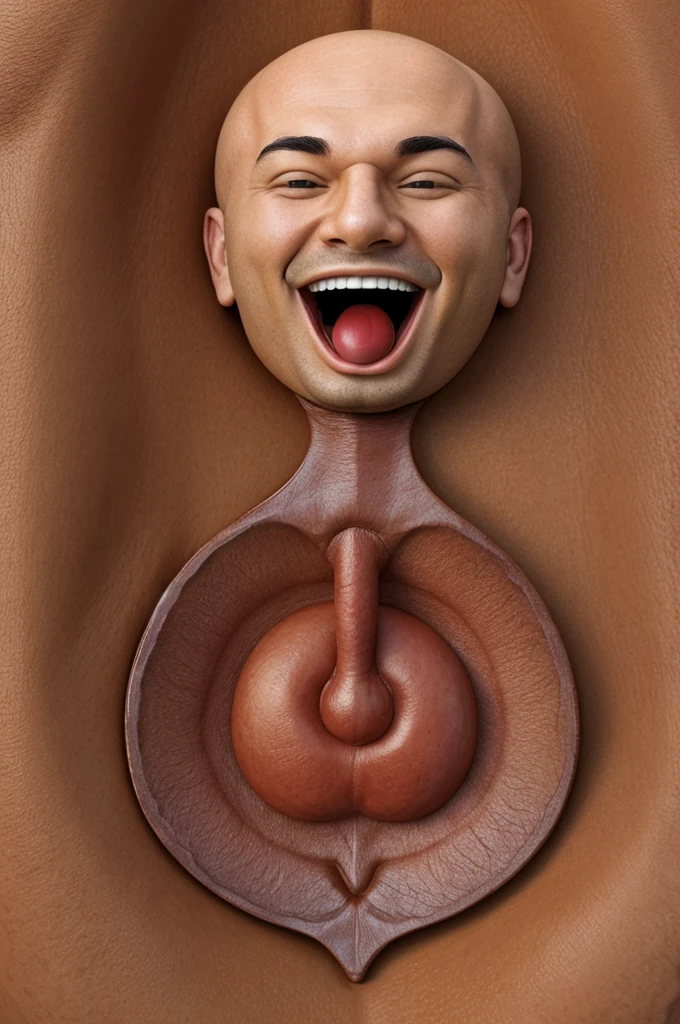 male reproductive system with happy face