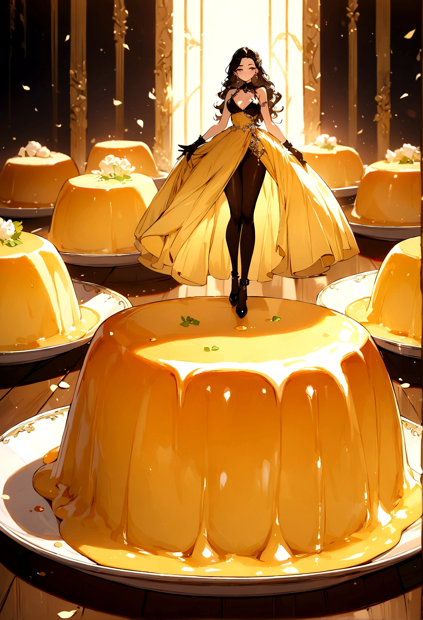 ((best quality)), ((masterpiece)),(cartoon style),a flan