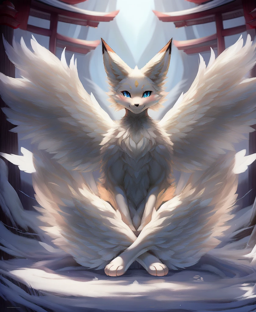 (Masterpiece, Best Quality, Highres:1.4), (anthro) Detailed, Intricate Details, 4K, (Pokémon), (jolteon), (furry) extremely detailed fur, red eyes, best quality, white hair. white style hair. tail. long tail, (2 ears), good anatomy, looking at the viewer