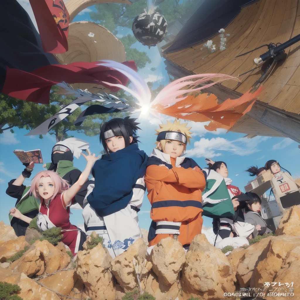 anime characters are in a scene with a sky background, naruto, from naruto, key art, naruto artstyle, official art, promotional art, anime key visual”, anime masterpiece, official anime artwork, !!beautiful!!, anime still, shinobi, today's featured anime still, high quality anime movie still, anime still image, fan art, anime key art