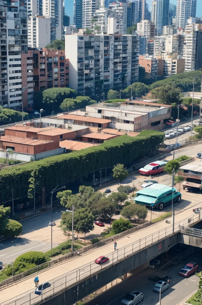 favela fund,many people,Some cars,Park.