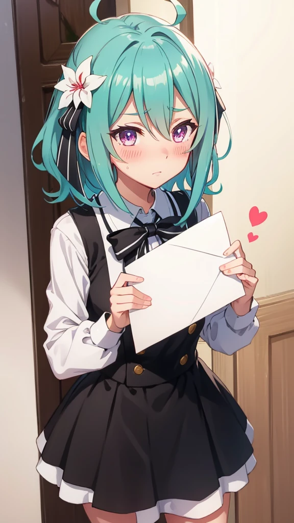 Xenovia Quarta delivering a love letter all blushing 