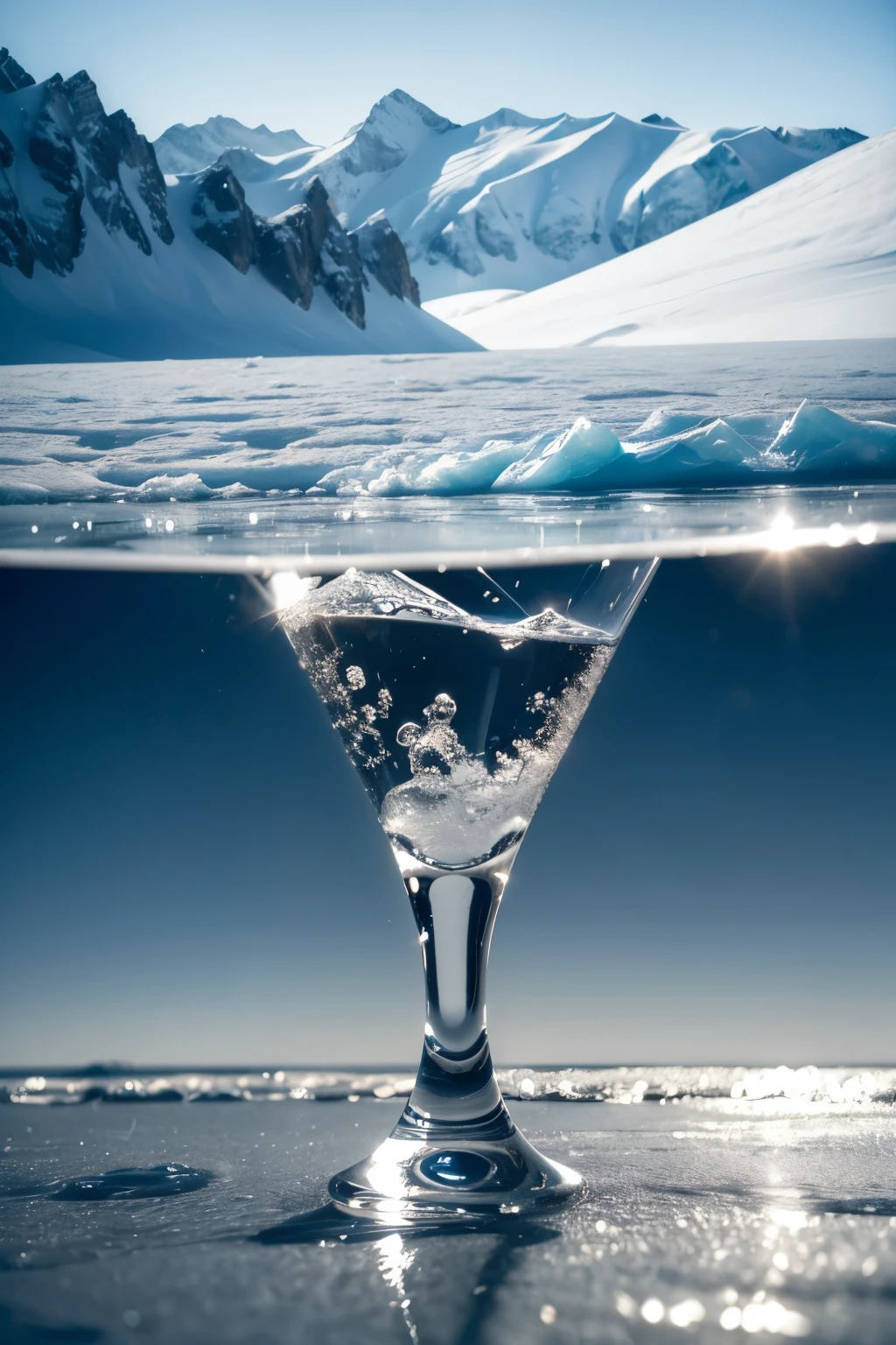 ((best qualityer)), ((work of art)), (detailded), create an image about the elements of nature: air, ice and water as if they were symbols