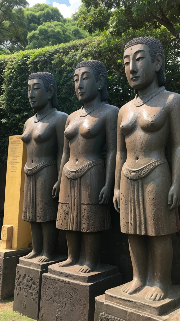 5 Moai statues