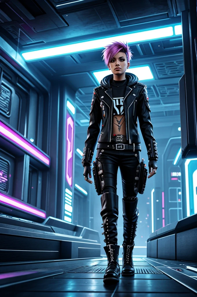 Syber punk style futuristic world
