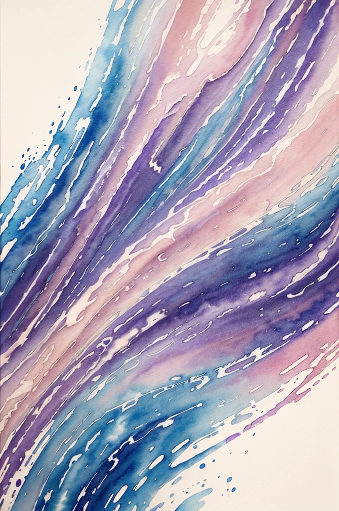 "A fluid, hand-drawn illustration of abstract swirls created with watercolor effects. The colors blend seamlessly, creating a soft, dreamy appearance with a mix of blues, purples, and pinks."