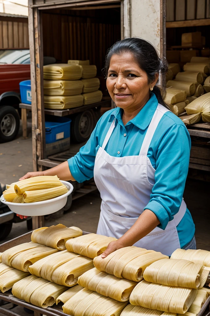 Image of a disney pixer girl selling tamales