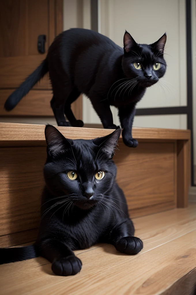 animal black cat, super realistico