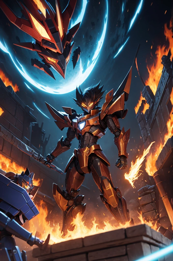 Desenhe o mecha final do filme Super Tengen Toppa Gurren Lagann