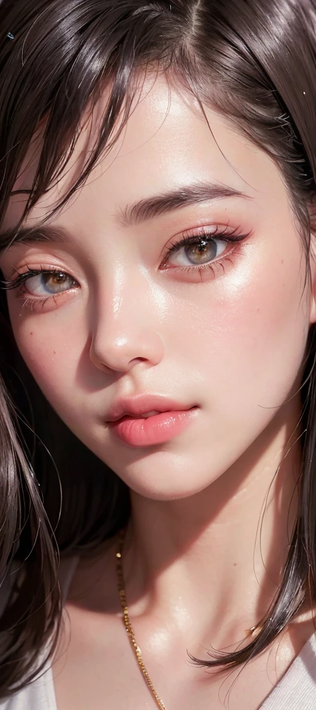 (8k, RAW photo, photorealistic:1.25) ,( lipgloss, eyelashes, gloss-face, glossy skin, best quality, ultra highres, depth of field, chromatic aberration, caustics, Broad lighting, natural shading,Kpop idol) looking at viewer with a serene and goddess-like happiness,