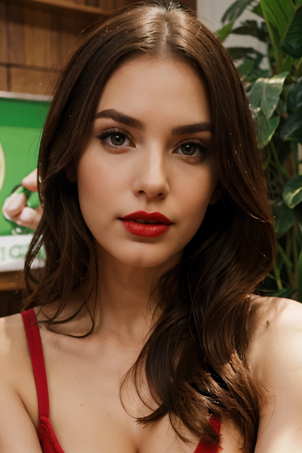 create an avocado with giant red lips