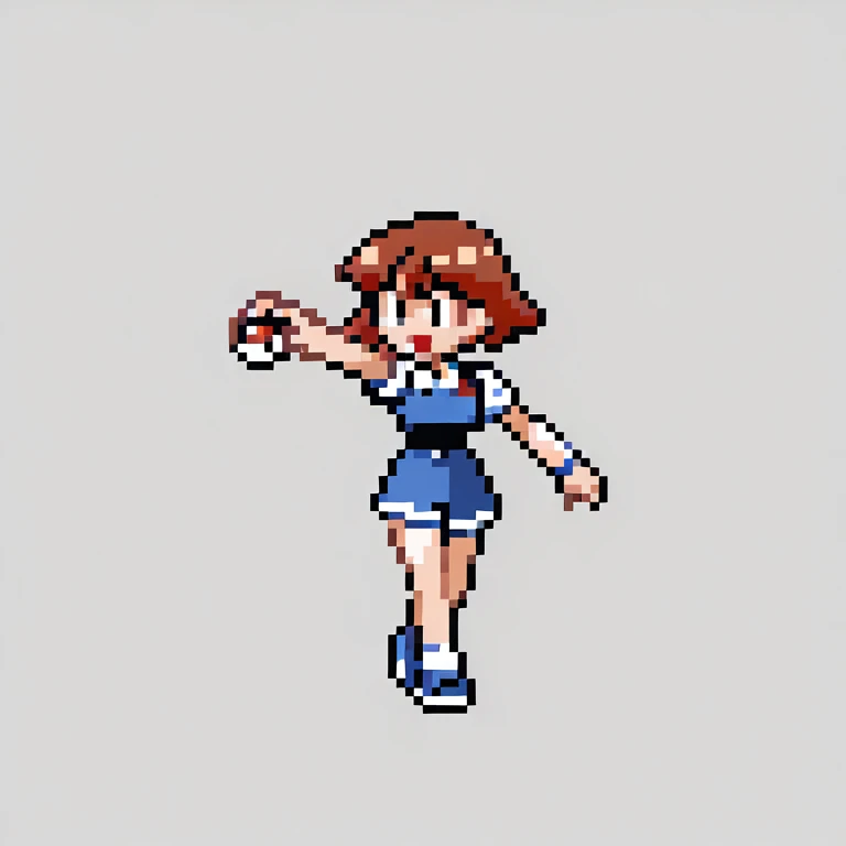 ((56x56 sprite)), ((56x56 trainer sprite pixelart)),masterpiece, best quality, 1girl, gen2, pokeball, fullbody, 