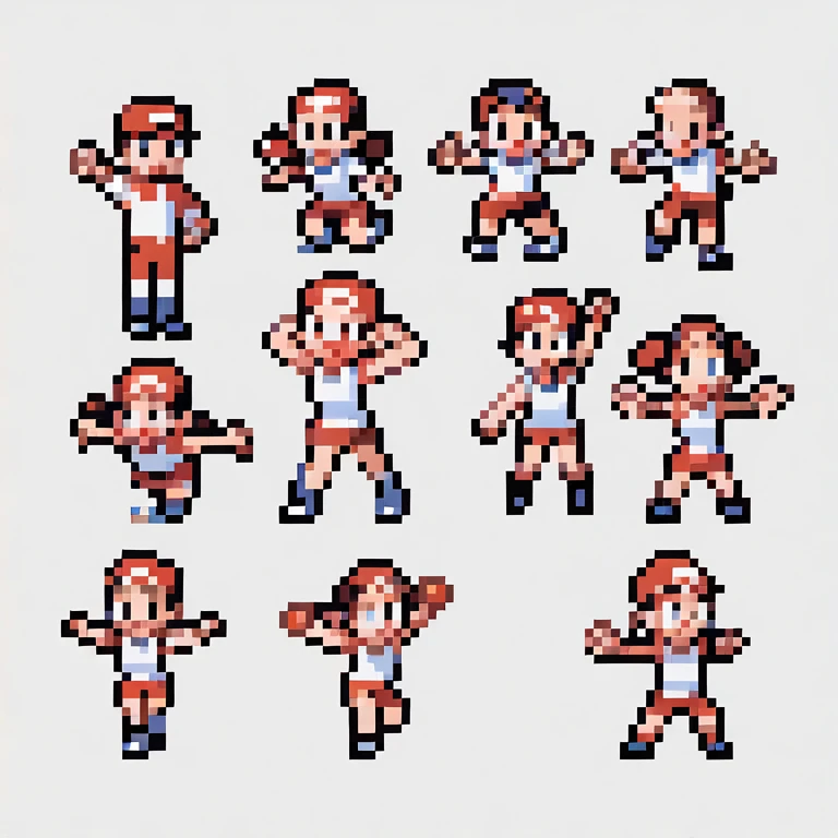 ((56x56 sprite)), ((56x56 trainer sprite pixelart)),masterpiece, best quality, 1girl, gen2, pokeball, fullbody, 