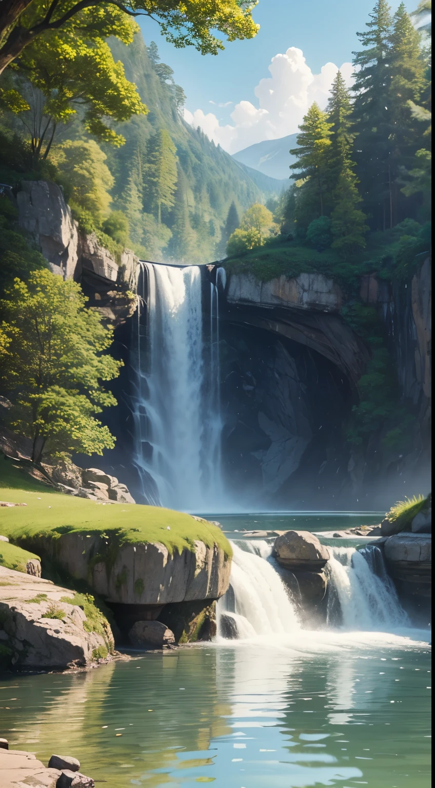 Landscape, water, (very detailed CG unity 8k wallpaper), world retirement home, art of painting on the most beautiful artworks, professional majestic oil paintings, intricate, high detail, clear focus, dramatic, realistic painting