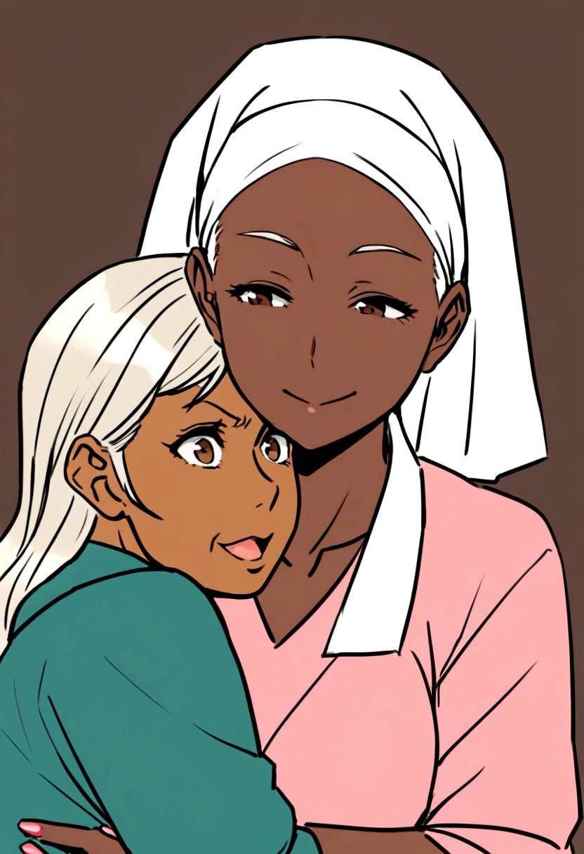 forty-five year old woman, not very high, kind and with medium brown skin housewife
