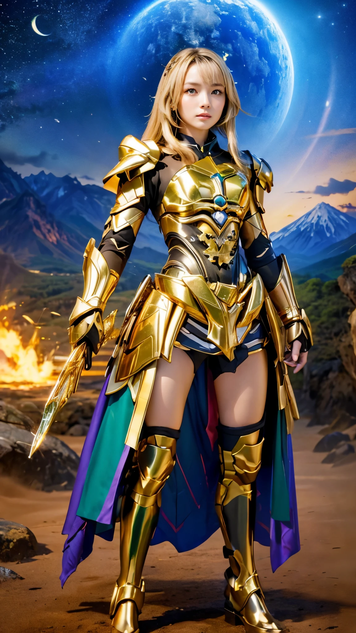 masterpiece,highest quality,ultra high resolution),japanese woman, very beautiful girl, Naïve girl、perfect limbs、perfect anatomy、radiant beautiful skin、Moist eyes、brown shiny hair、Colors and landscapes of youth、Premonition of Love Green and Gold Uniform、 metallic Green armor, high quality costumes, brass armor coat, Masterpiece costume, Green armor, Avan Uniform, gilded black uniform, gold armor suit, quality commander, Combat uniform, Embroidered uniform guard, gold obsidian armor, smooth gold armor