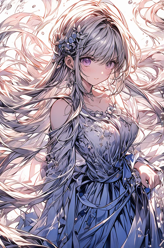 1 girl ,(from above:1.2),purple color hair、Purplish pink eyes that dreamers desire, (Blonde hair) , small stature, Colossal tits, Lori, (masutepiece:1.2, Best Quality), (finely detailed beautiful eye: 1.2), (beautifull detailed face), (Best Illumination, extremely delicate and beautiful), ((Cinematic Light)), Dramatic light, (Pale white background:1.5), Short bob hair(1:3)、Ultra Contrast、Braid a little around the ears, White long dress、only has 5 fingers、、Her pussy is visible through the white thong、Wet pants、You can see inside your underwear、full of sweat、mocking look、diaper、nffsw,Arms crossed、grab the arm、Shoot from above、The angle is as seen from below.、Best Quality、Large breastuscular pussy、Pubic hair,high-level image quality、hightquality、8K,perfect hand、5 fingers、finger pin、Perfect Finger、T back、Naked、noise cut、bullet hand、Her hair color should have been a brighter purple.The skirt part is also carefully expressed..、Purple skirt、the skirt is floating in the wind、Dark purple panties、Pubic hair majority,A scene of make cooking Carbonara Pasta in the kitchen,(with sparkling eyes and a contagious smile),open mouth, Looking at Viewer,
