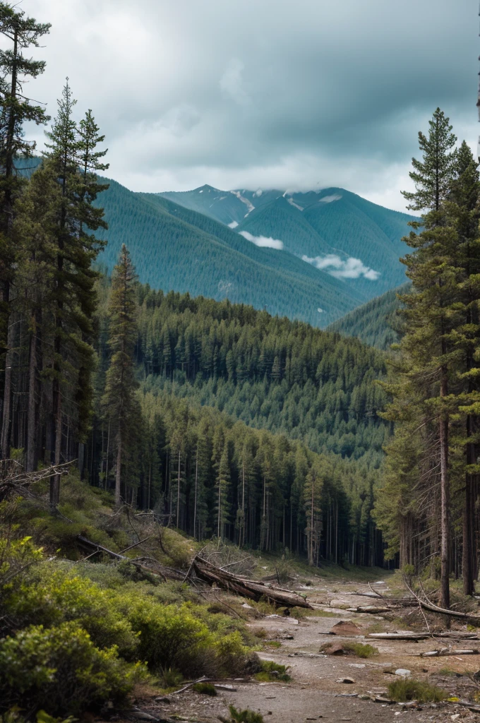 A desolate natural forest
