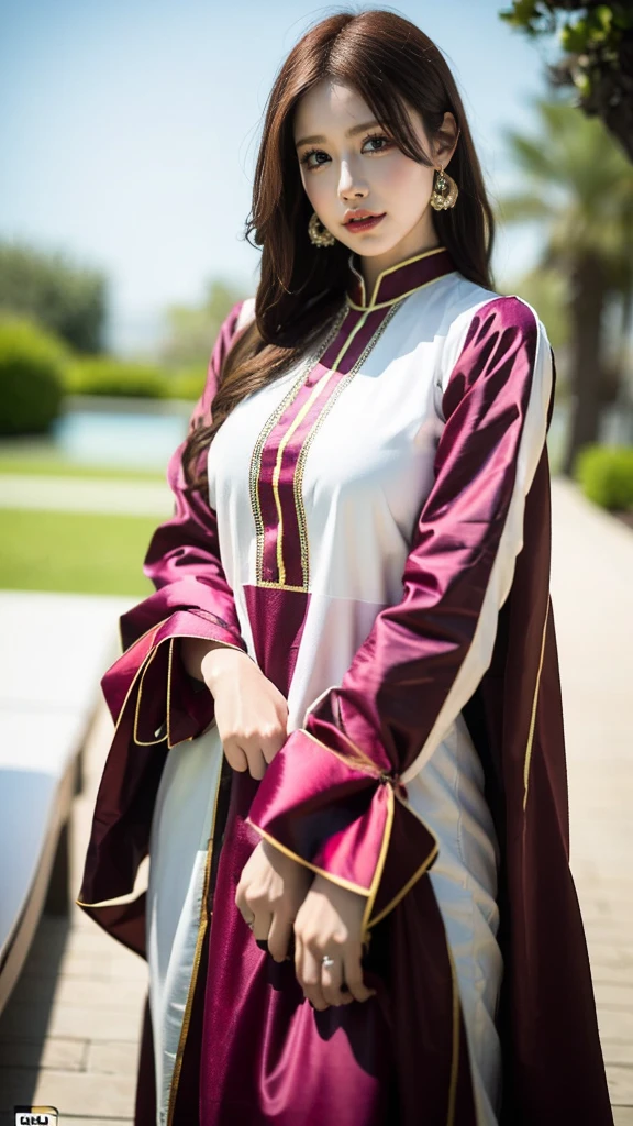 (((HD photo))), ultra high res.photorealistic:. 1.4, UHD, wear shalwar kameez (long brown hair),
