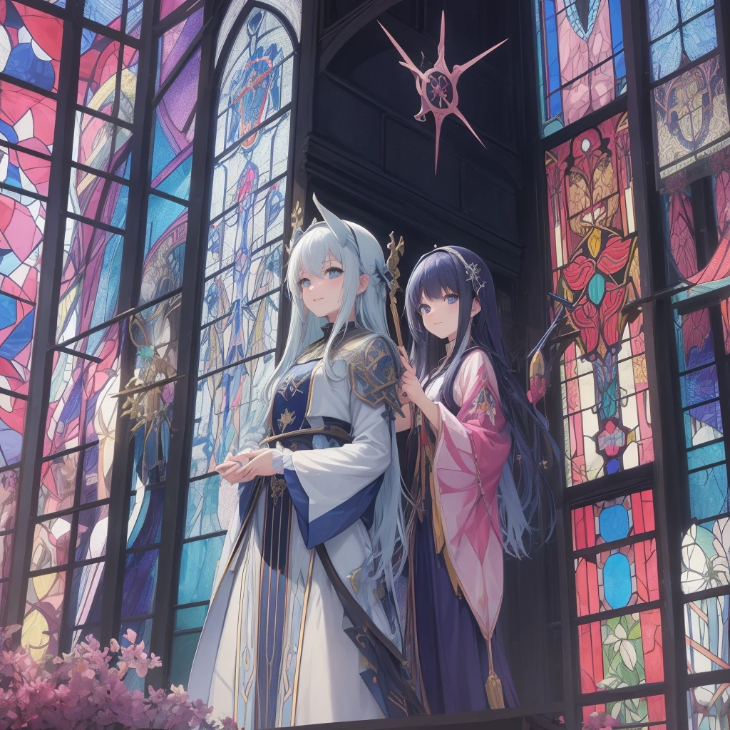 tarot
justice
axis、young woman、smile、Blue Hogow、Cathedral in the background((Stained glass))、Valentine's Chocolate、Surrounded by believers、Light tones、Gothic style、Decorative edging design。
,Add_Details:1, Add_Details:0, Add_Details:0.5