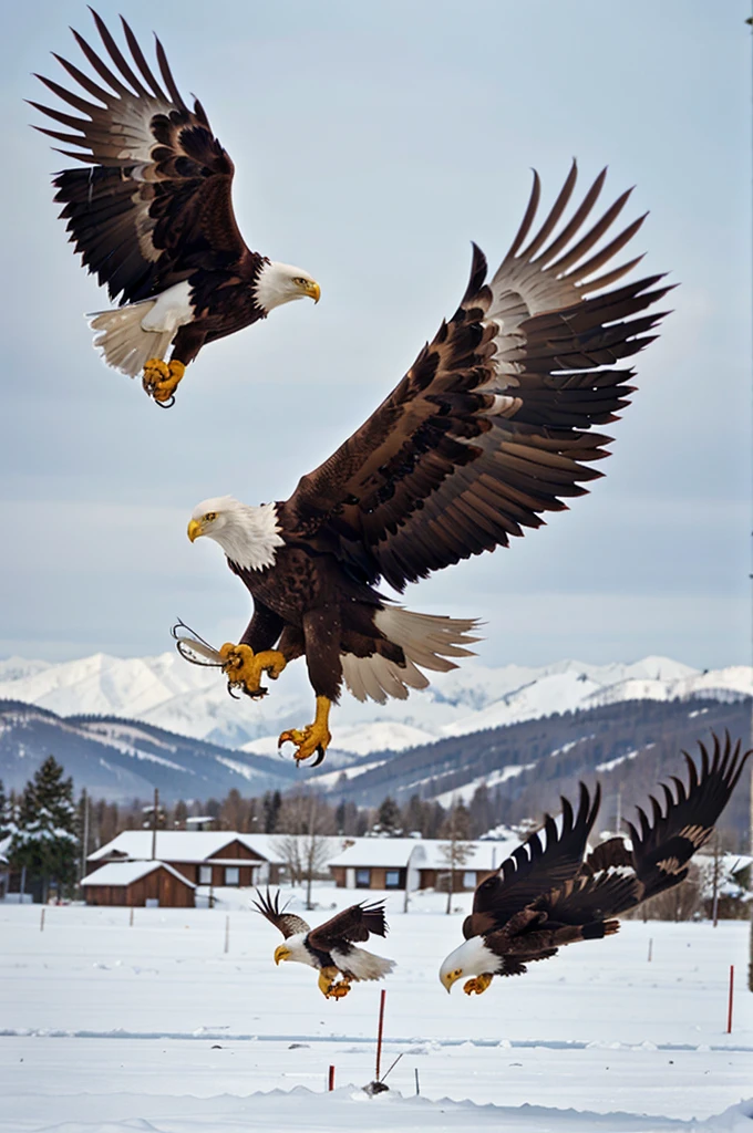 the eagle catches the rabbit