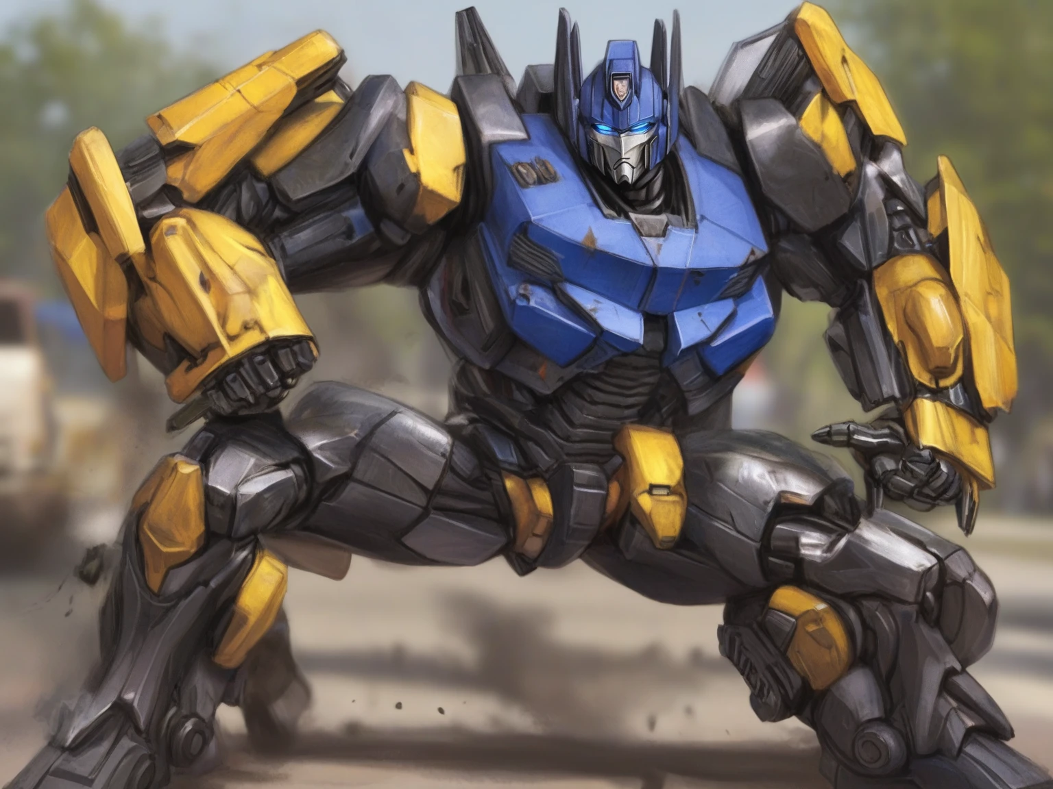 Bee Transformers, glossy gray and black color body, car version, Cobalt Chevrolet ,photography, highly detailed, 8K, hdr, photoRealism, naturalistic, realistic, RAW Photo,H Effect,Real_boost