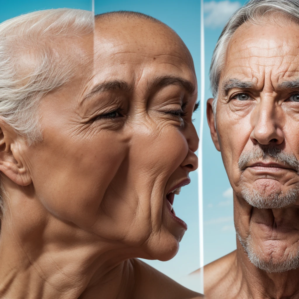 A Picture of 2 brains, one showing the effects of the aging brain, and the other using a healthy powerfull brain