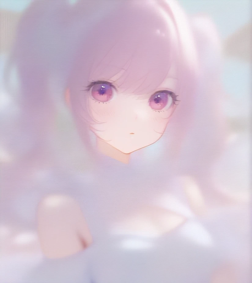 ((top-quality)), ((masterpiece)), ((ultra-detailliert)), (extremely delicate and beautiful), (clear), Create an anime image of a girl with pink hair and pink eyes. Her hair is long and slightly wavy, with a few strands falling over her face. She is in a modern swimming pool, with clear blue water reflecting the sunlight. She is wearing a stylish, light blue swimsuit that complements her hair and eye color. The girl is standing waist-deep in the water, with her hair wet and clinging to her shoulders. She has a playful and cheerful expression, with a slight blush on her cheeks, as she splashes water with one hand. The background features a bright and sunny day, with a few fluffy clouds in the sky and some green plants around the pool area. The overall mood is fun and refreshing, capturing a lively summer day.