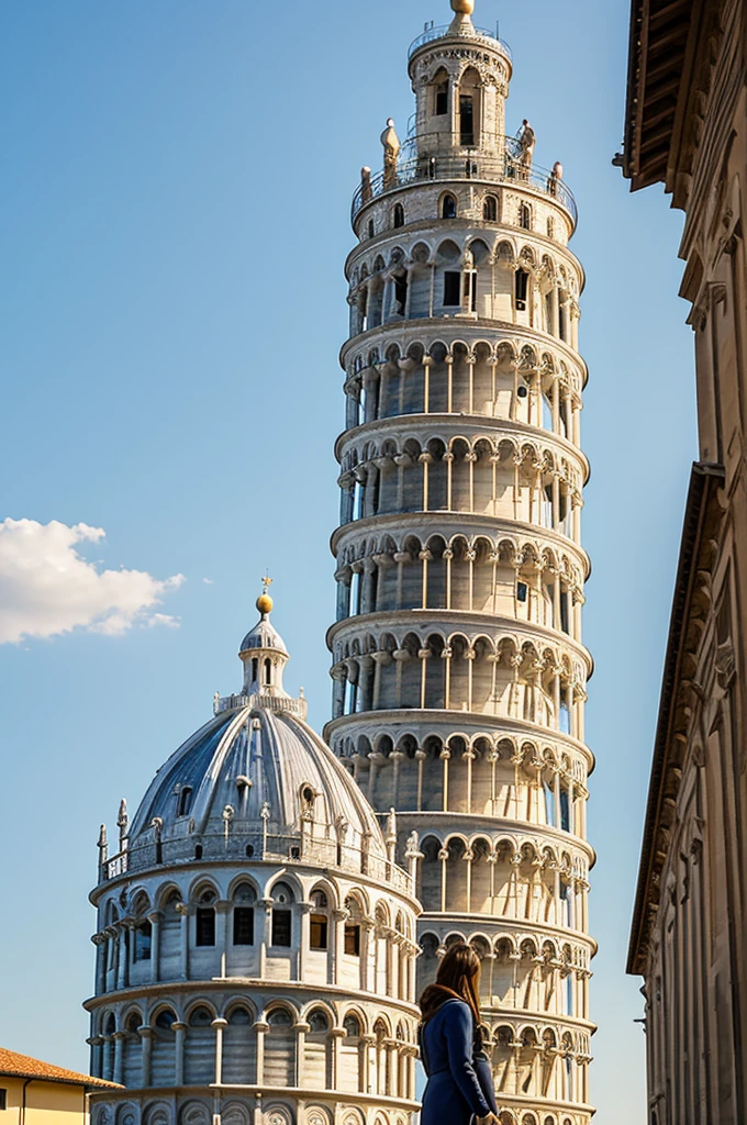 The Pisa Cathedral Camp,is inclined 5.6 with respect to the vertical, a tourist is standing 105m from her base, with the tower leaning directly towards it, She measures the angle of elevation to the top of the tower and sees that it is 29.2°. Find the length of the tower to the nearest meter.