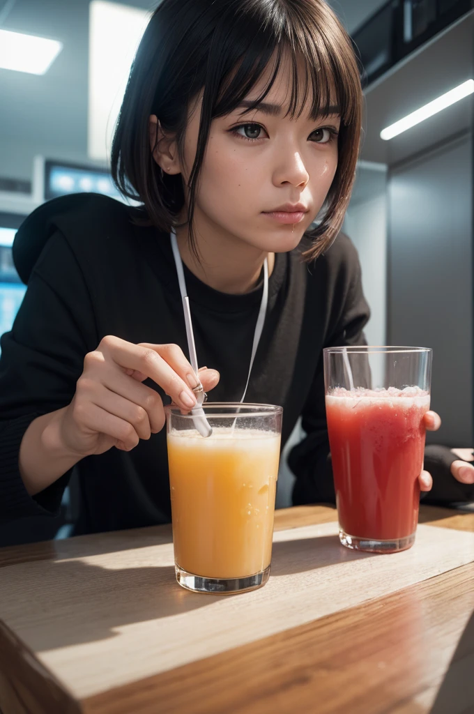 I want a photo of a magic juice to stop smoking