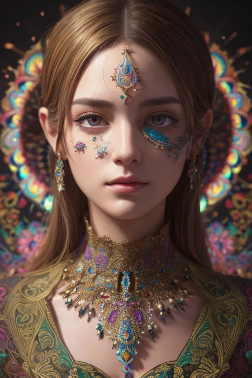 highly detailed portrait of a psychedelic healer, surreal, LSD, face, intricate, elegant, agile, highly detailed, digital painting, art station, concept art, smooth, sharp focus, illustration