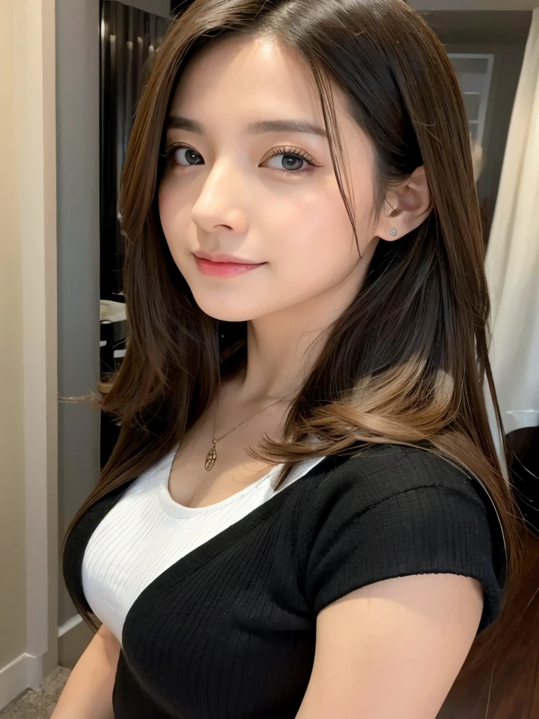 A Japanese Lady、Beautiful face、Longhaire