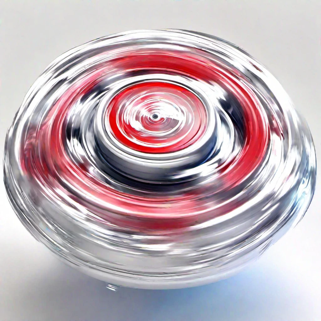masterpiece, best quality, black and white sketch on white background, ultra-detailed sketch of a light red Beyblade top mid-spin, capturing the motion and energy as if it has just been launched. The spinning should create an intense blur effect around the whole beyblade, emphasizing the speed and dynamism of the Beyblade. The top should show motion lines and a slight distortion to convey movement, intense blur effect, Anime-influenced graphic look, no human, anime-inspired style, isometric view, gradient background, no people, no person