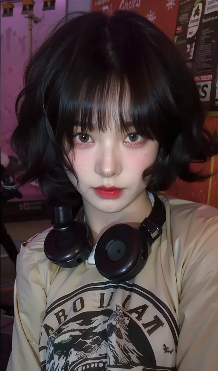 Best quality, 8k, perfect lighting, masterpiece, ultra high res, (photorealistic:1.4), raw photo,1girl, solo, realistic, looking at viewer, upper body, detailed arctic background, winter clothes, dynamic pose, snow, snowflakes, night, aurora sky, detailed oily skin, red lips, closed mouth,