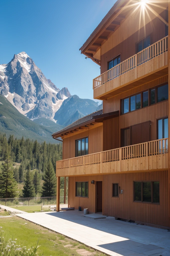 build a “sun building” near mountains