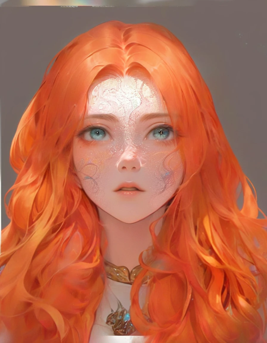 1girl, bioluminescent, over make up, shiny face, attractive, hand on cheek, astral vignette, long hair, swirl hair, provocative pose, side views, multi-color hair, fog wrapped around, epicRealism, UHD, 8k, super detailed