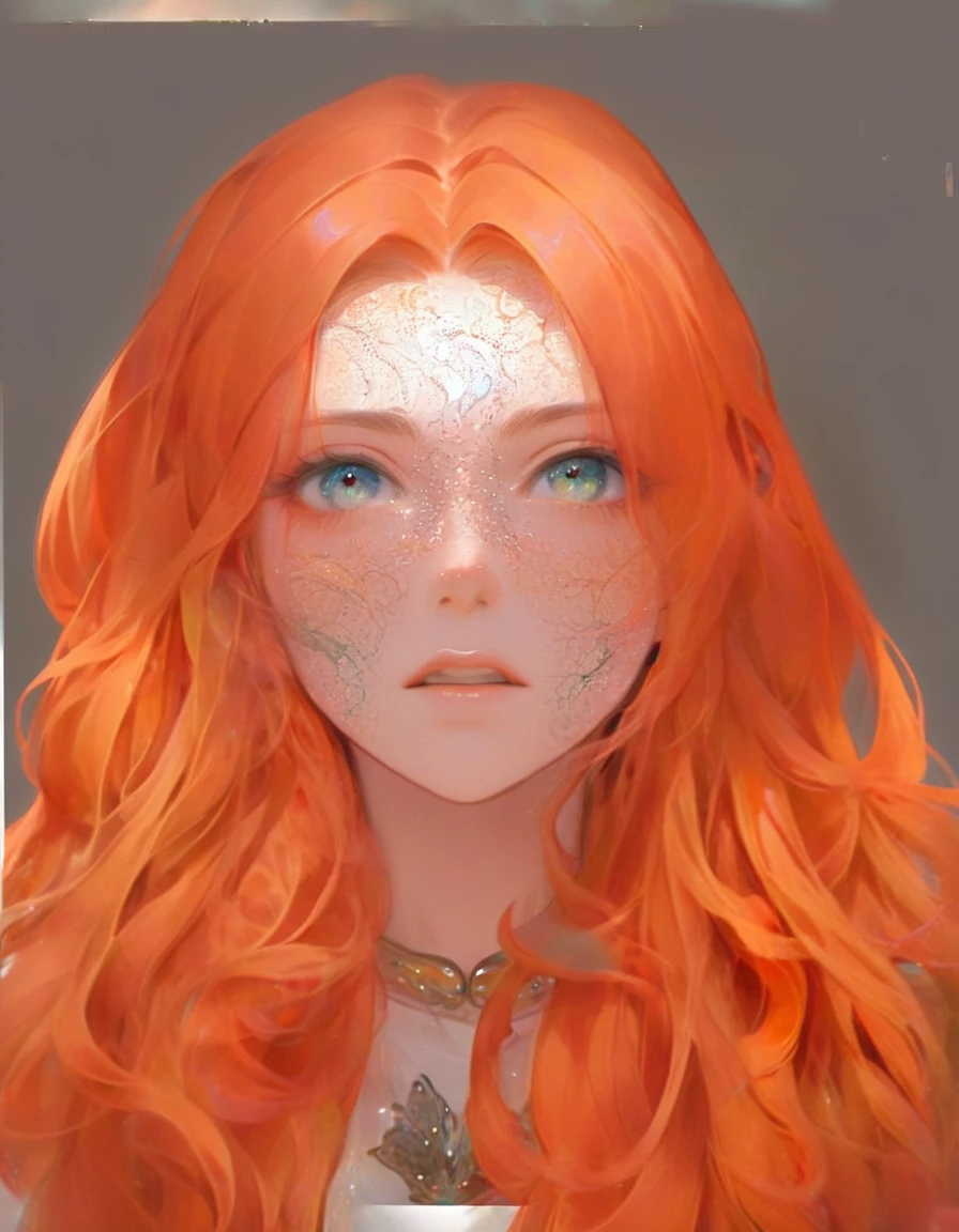 1girl, bioluminescent, over make up, shiny face, attractive, hand on cheek, astral vignette, long hair, swirl hair, provocative pose, side views, multi-color hair, fog wrapped around, epicRealism, UHD, 8k, super detailed