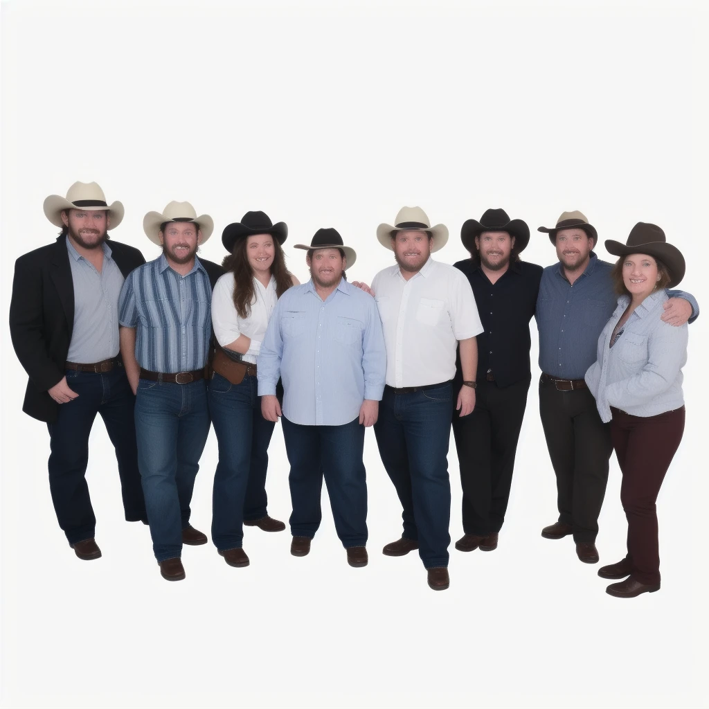 several people with cowboy hats