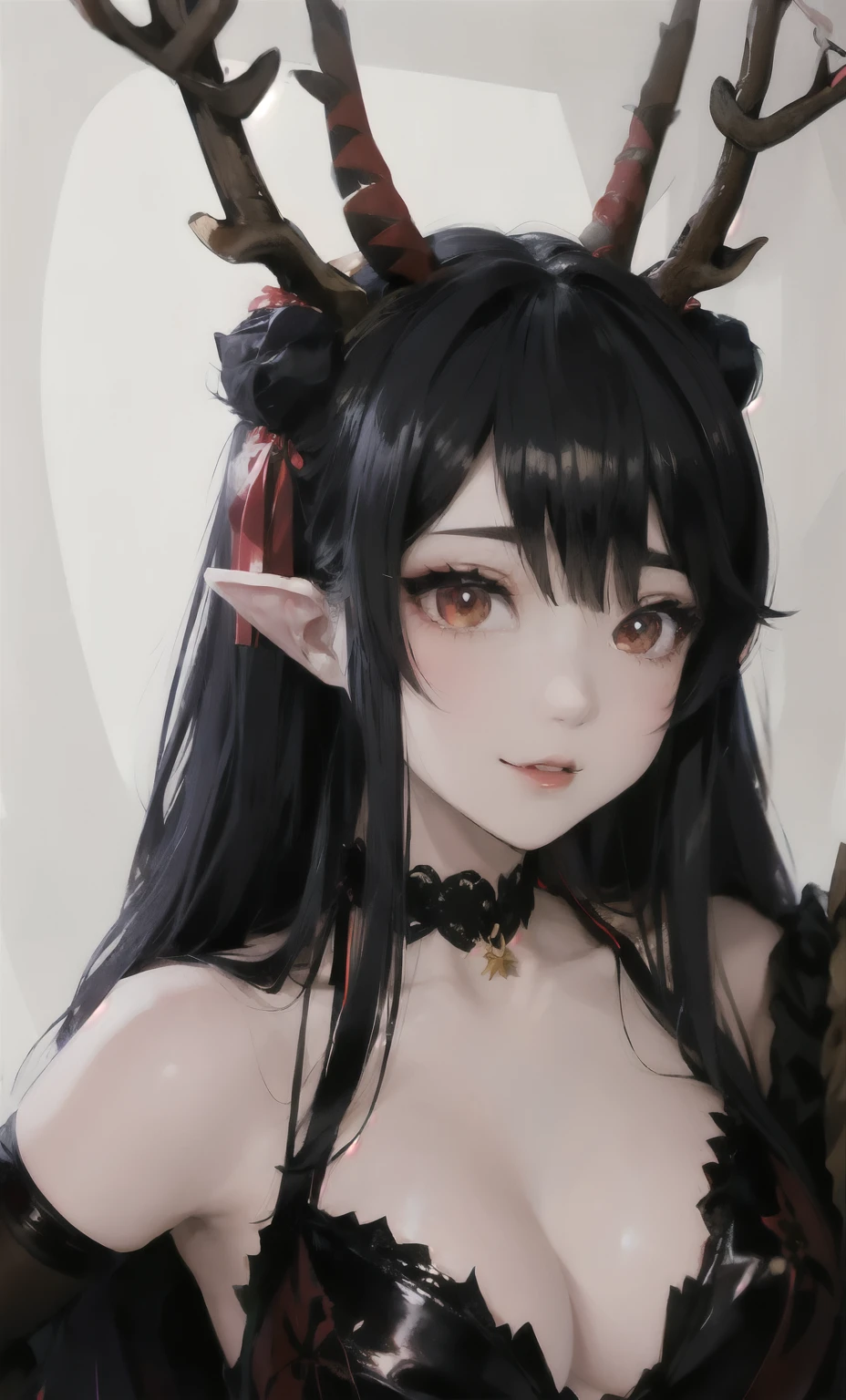 アニメ, Kizi, antlers, antlers, antlers, antlers, antlers, antlers, antlers, antlers, antlers, antlers, antlers, antlers, antlers, antlers,, Ilya Kuvshinov, Estilo Ilya Kuvshinov, Ilya Kuvshinov. 4 mil, por Ilya Kuvshinov, artwork style : Ilya Kuvshinov, best qualityer, 4k beautiful face, girl details.
