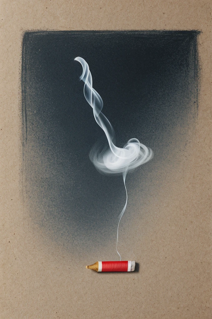 "no" made of cigarette smoke in drawing
