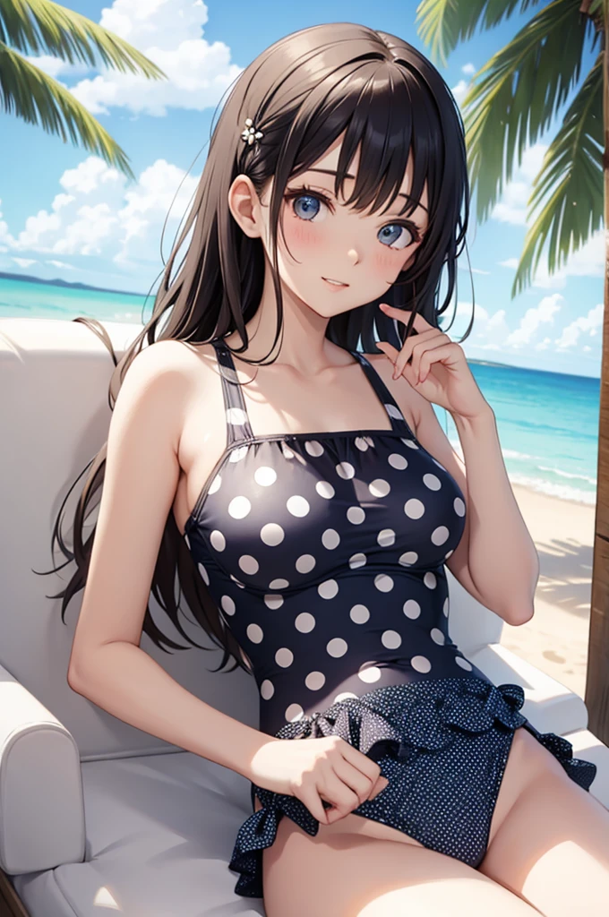 polka dot swimsuit